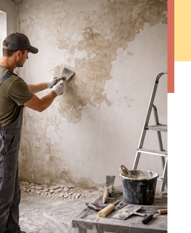 Снятие старой шпаклевки в Кунгуре от 1897 руб. — быстро и недорого | ОТДЕЛОЧНИК-Кнг