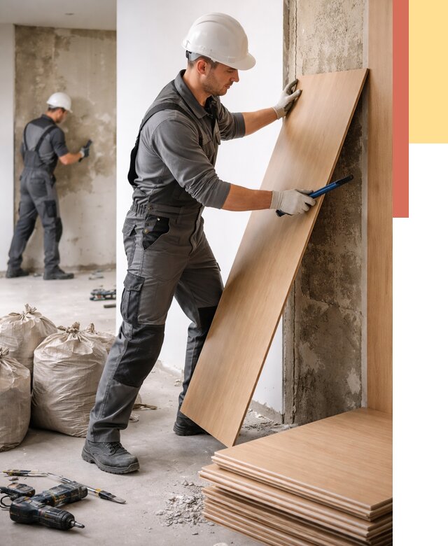 Демонтаж стеновых панелей в Кунгуре от 3590 руб. за м² быстро и недорого | ОТДЕЛОЧНИК-Кнг