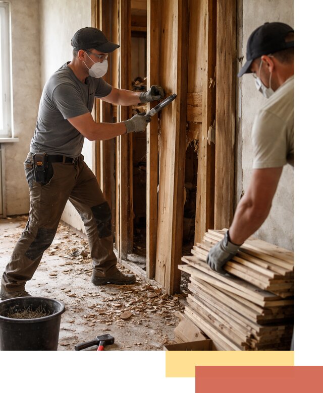 Демонтаж деревянных перегородок в Кунгуре быстро и аккуратно