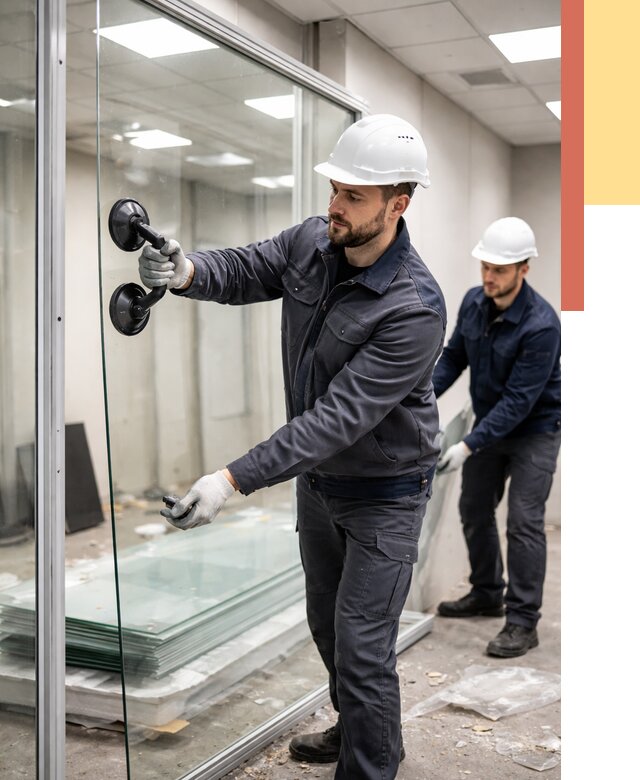 Демонтаж стеклянных перегородок в Кунгуре от 3282 руб. — быстро и недорого | ОТДЕЛОЧНИК-Кнг