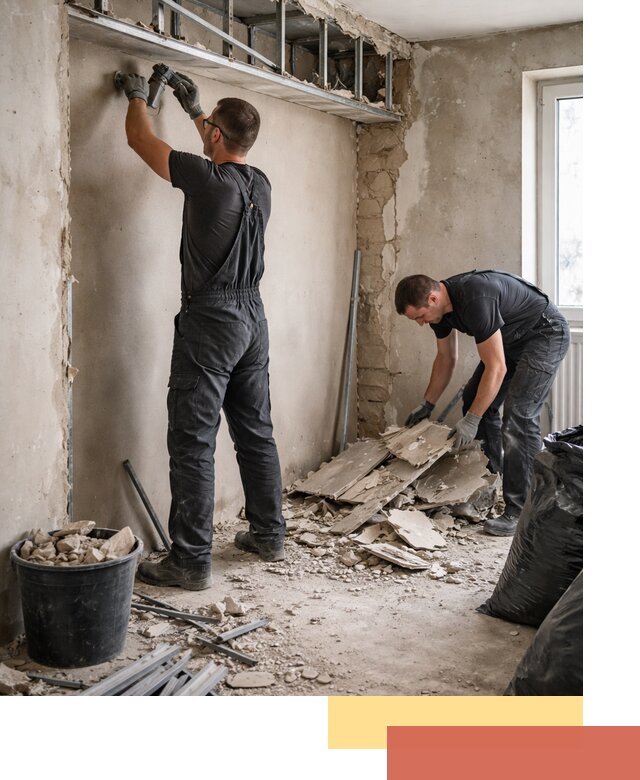 Демонтаж короба из гипсокартона в Кунгуре быстро и аккуратно