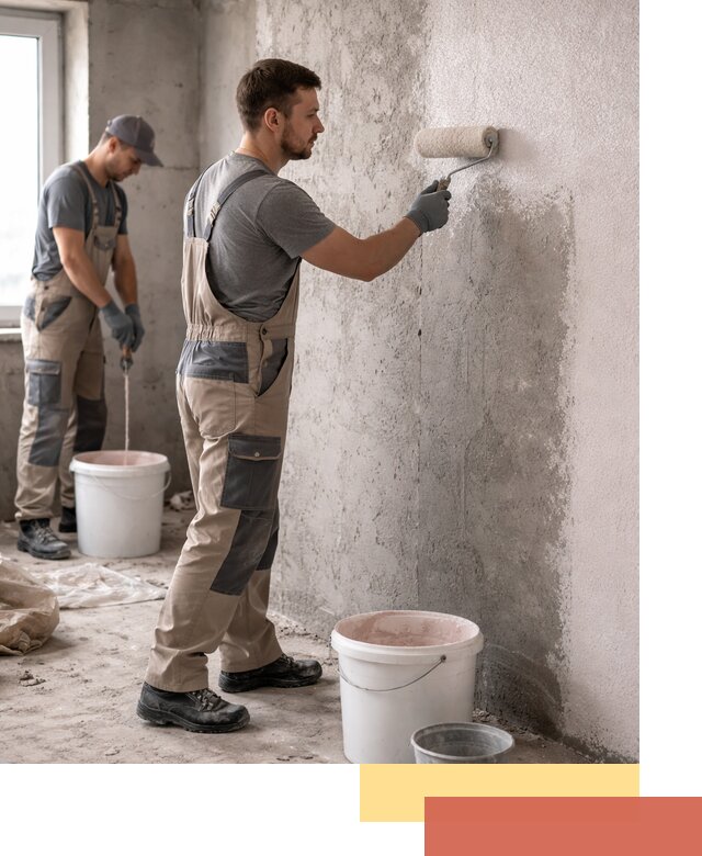 Нанесение бетоноконтакта на стены в Кунгуре для последующей отделки