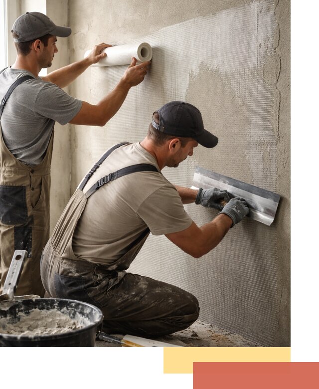 Армирование стен стеклосеткой в Кунгуре для прочной отделки