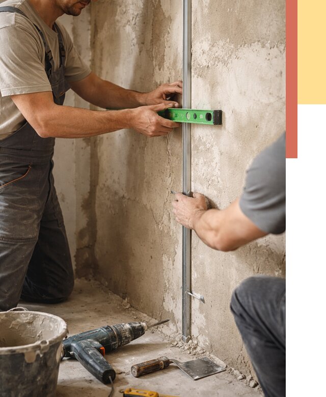 Установка штукатурных маяков в Кунгуре от 7179 руб. — быстро и недорого | ОТДЕЛОЧНИК-Кнг