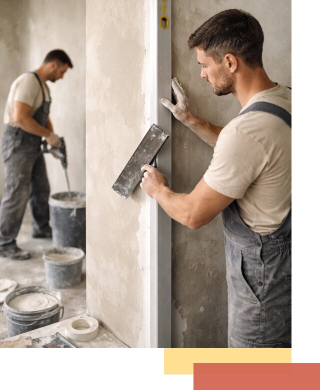 Выведение углов стен в Кунгуре: монтаж и оштукатуривание