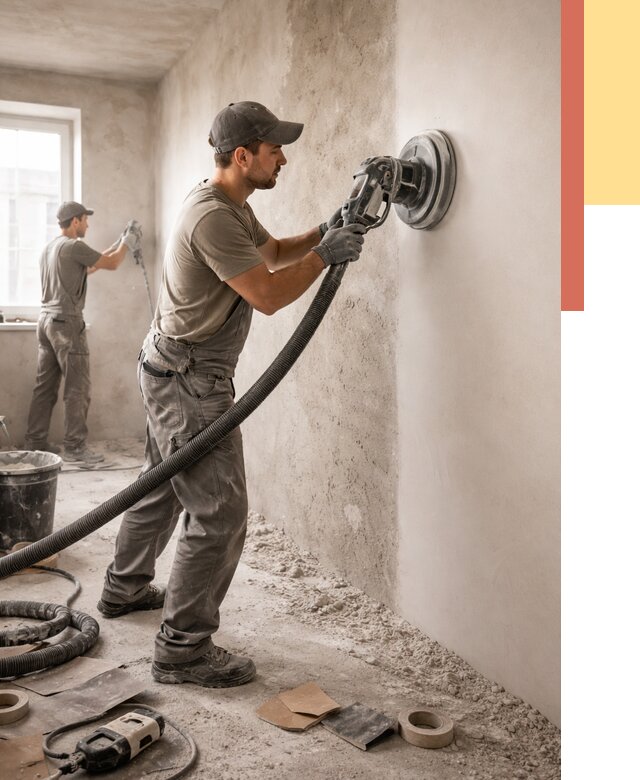 Шлифовка стен в Кунгуре от 1231 руб/м2 — быстро и недорого | ОТДЕЛОЧНИК-Кнг