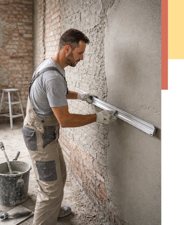 Штукатурка кирпичных стен в Кунгуре от 4615 руб/м2 — быстро и недорого | ОТДЕЛОЧНИК-Кнг