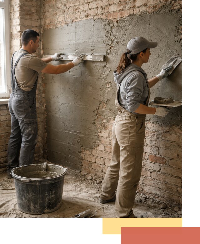 Штукатурка кирпичных стен в Кунгуре — качественно и надежно