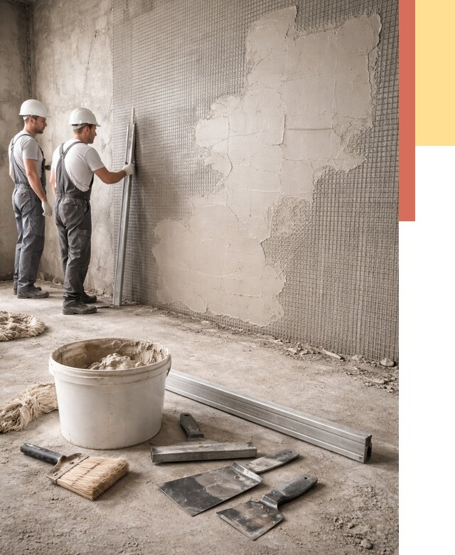 Штукатурка стен по сетке в Кунгуре от 5641 руб./м2 — быстро и недорого | ОТДЕЛОЧНИК-Кнг