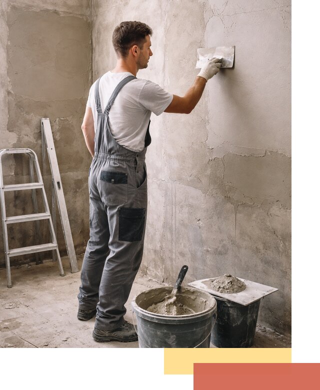 Штукатурка стен в ванной под ключ в Кунгуре