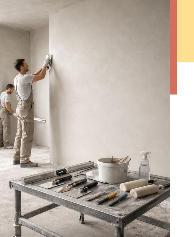 Штукатурка стен под покраску в Кунгуре от 4615 руб./м² — качественно и недорого | ОТДЕЛОЧНИК-Кнг