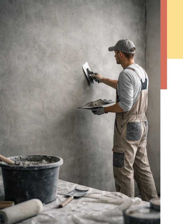 Декоративная штукатурка под бетон в Кунгуре от 2564 руб./м² — нанесение под ключ | ОТДЕЛОЧНИК-Кнг