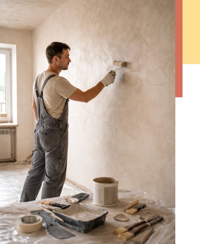 Нанесение лессирующей краски по декоративке в Кунгуре от 1795 руб. | ОТДЕЛОЧНИК-Кнг