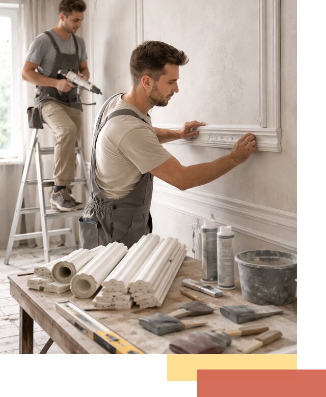 Монтаж лепнины на стены в Кунгуре профессионально и качественно