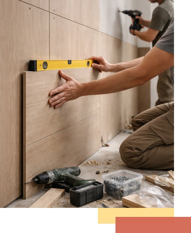 Профессиональный монтаж МДФ панелей на стены в Кунгуре