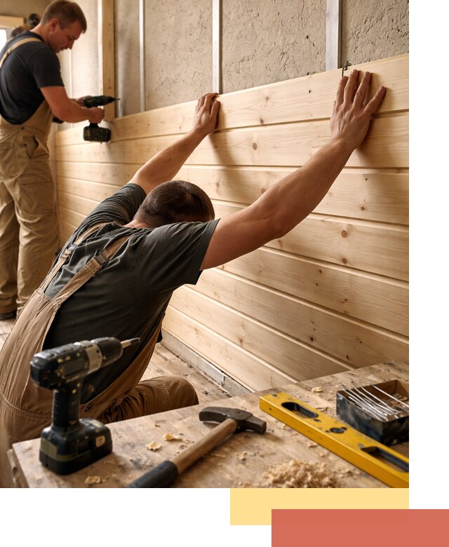 Монтаж деревянной вагонки на стены в Кунгуре быстро и качественно