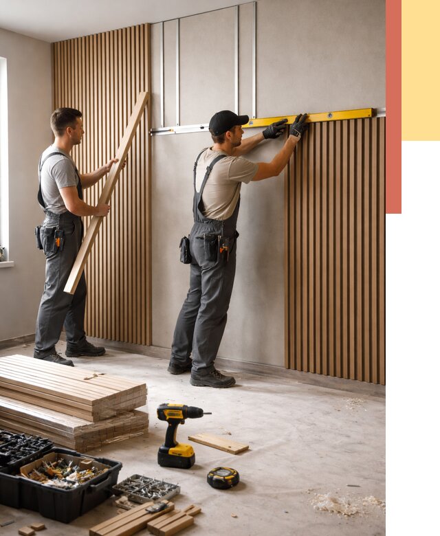 Монтаж реечных панелей на стены в Кунгуре от 1231 руб. — быстро и недорого | ОТДЕЛОЧНИК-Кнг