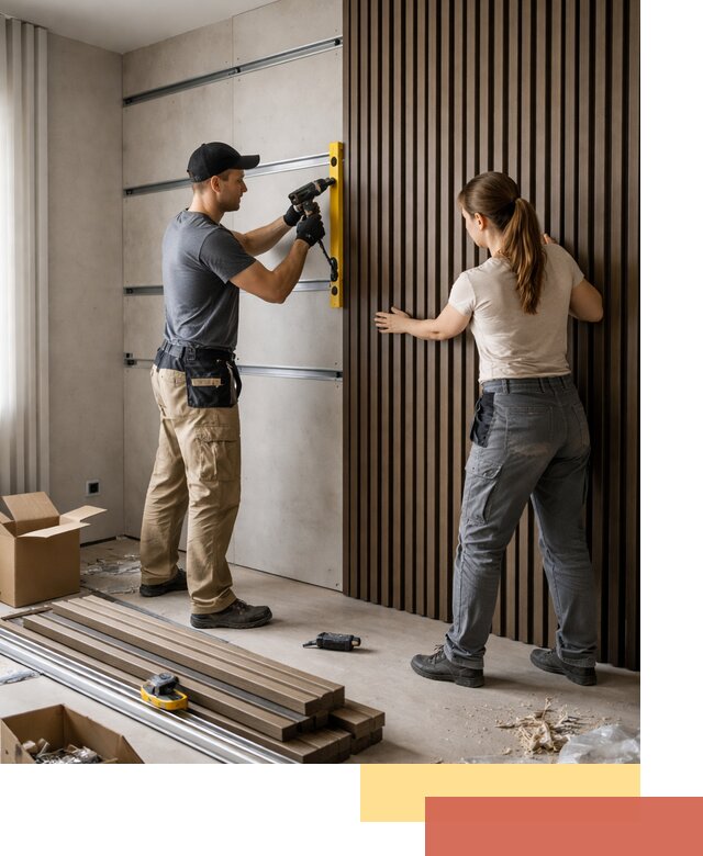 Монтаж реечных панелей на стены в Кунгуре