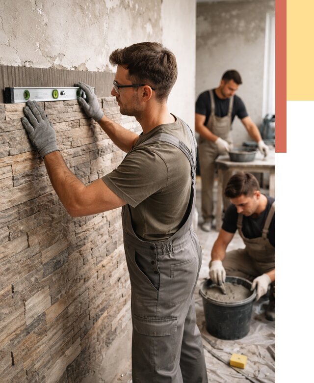 Монтаж искусственного камня в Кунгуре от 4615 руб. под ключ | ОТДЕЛОЧНИК-Кнг