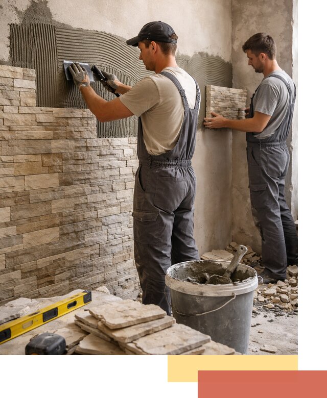 Монтаж искусственного камня в Кунгуре — облицовка стен и фасадов