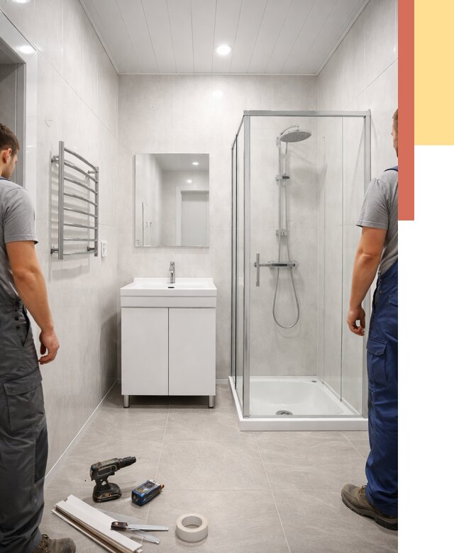 Отделка ванной комнаты панелями ПВХ в Кунгуре от 4615 руб. за м2 | ОТДЕЛОЧНИК-Кнг