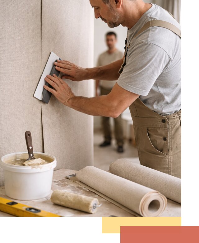 Поклейка текстильных обоев в Кунгуре профессионально и аккуратно