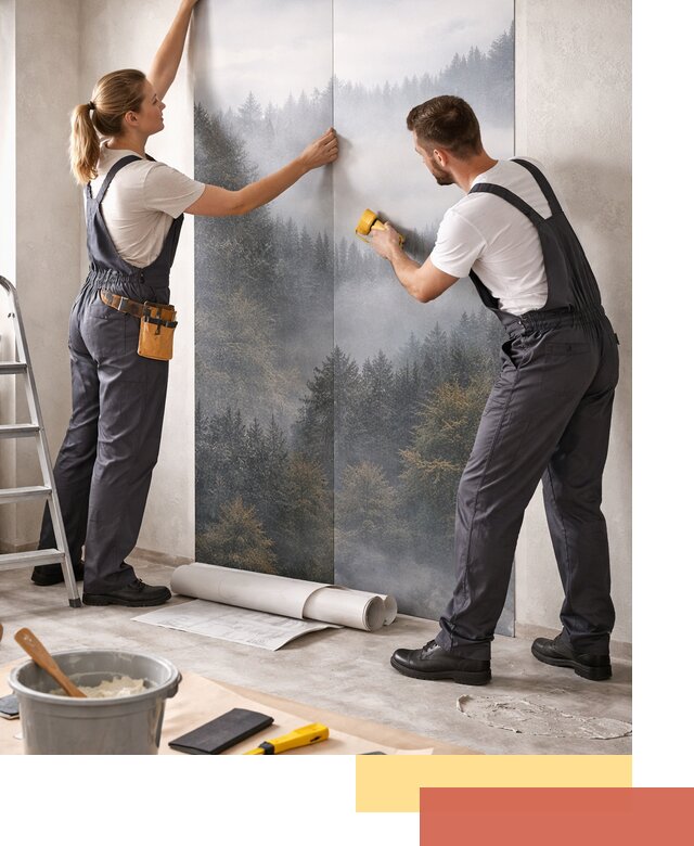 Поклейка фотообоев профессионально в Кунгуре под ключ