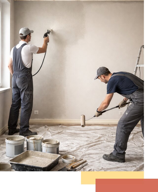 Покраска стен моющейся краской и защита поверхностей в Кунгуре