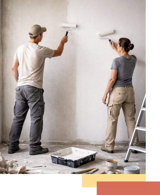 Окраска стен по стеклохолсту в Кунгуре качественно и долговечно