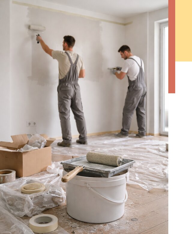 Покраска стен в квартире в Кунгуре от 2564 руб/м2 — быстро и недорого | ОТДЕЛОЧНИК-Кнг