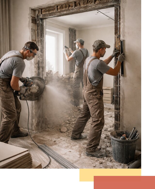 Расширение дверного проема под установку новой двери в Кунгуре