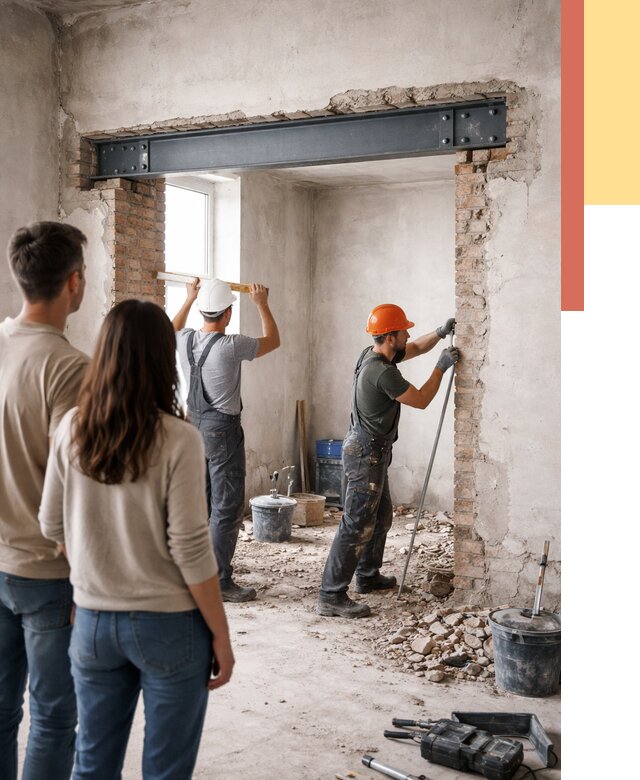 Усиление проема в стене в Кунгуре от 9743 руб. — усиление дверного проема металлоконструкцией | ОТДЕЛОЧНИК-Кнг