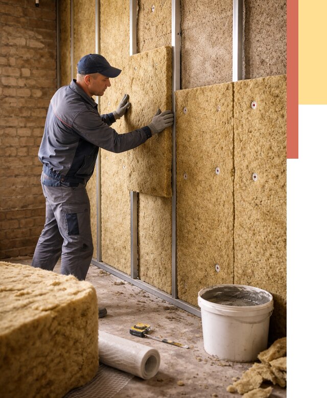 Утепление стен минватой в Кунгуре от 1385 руб./м2 — недорого и быстро | ОТДЕЛОЧНИК-Кнг