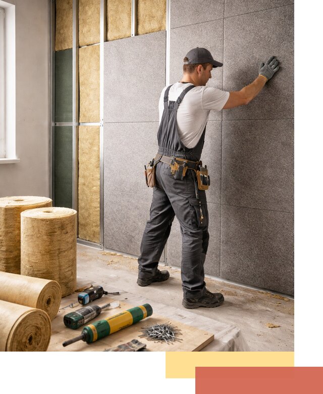 Профессиональная шумоизоляция стен в Кунгуре для квартиры и офиса