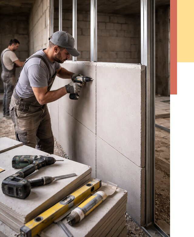 Кладка влагостойких перегородок ПГП в Кунгуре от 1231 руб. под ключ | ОТДЕЛОЧНИК-Кнг