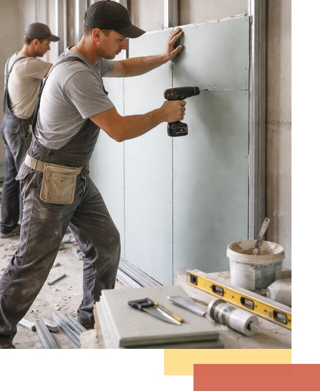 Кладка влагостойких перегородок ПГП в Кунгуре