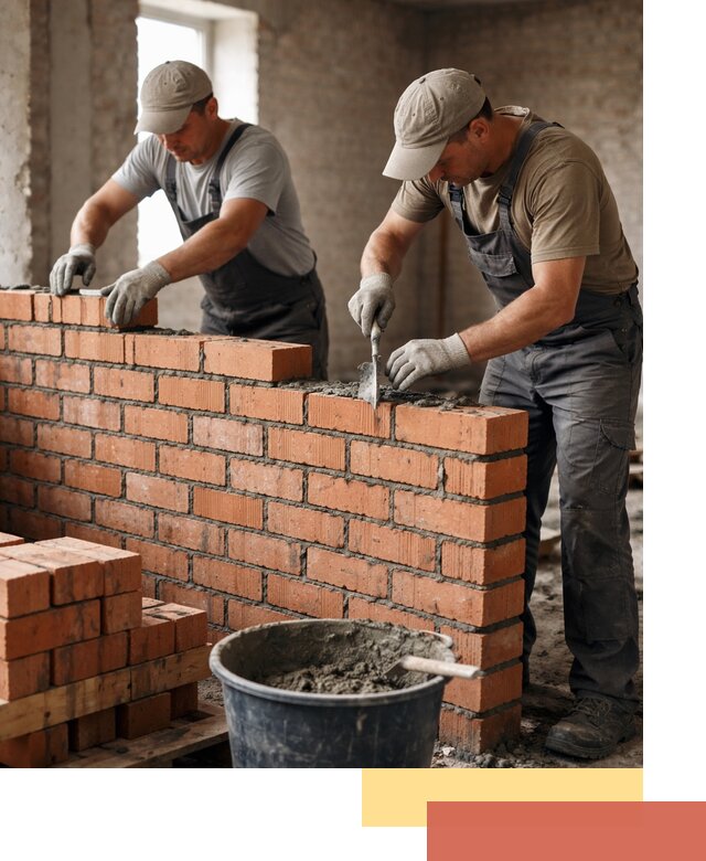 Кладка кирпичных перегородок под ключ в Кунгуре