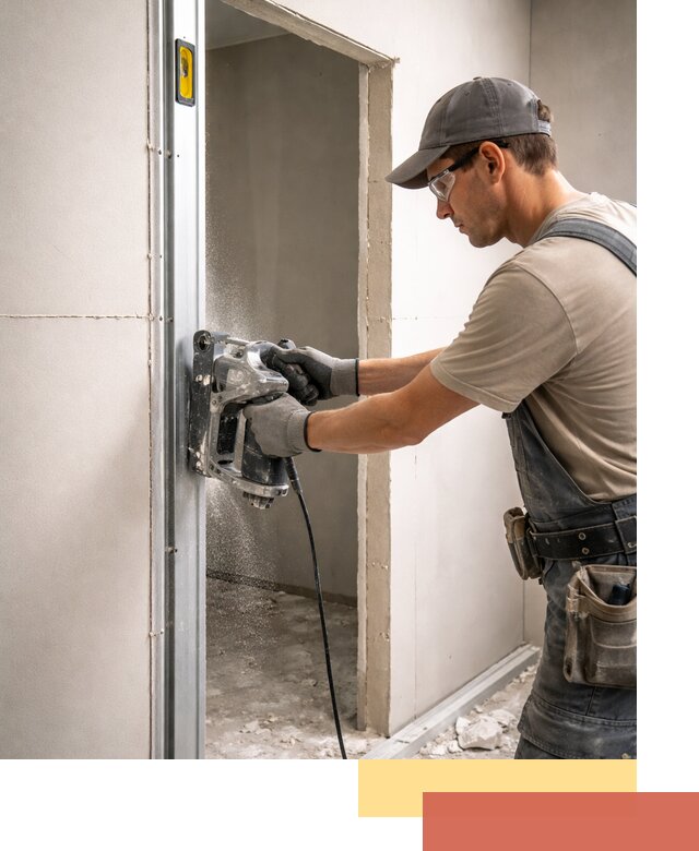 Устройство дверного проема в перегородке в Кунгуре