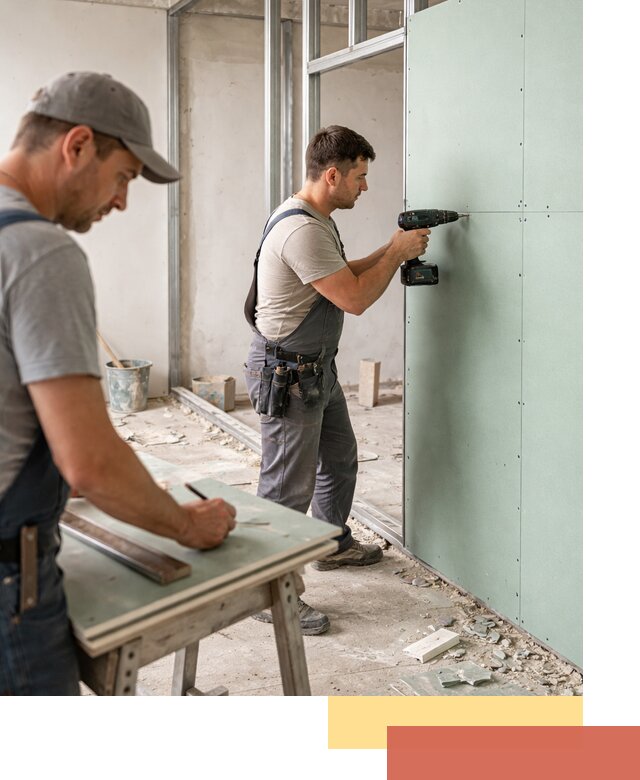 Перегородки из влагостойкого гипсокартона под ключ в Кунгуре