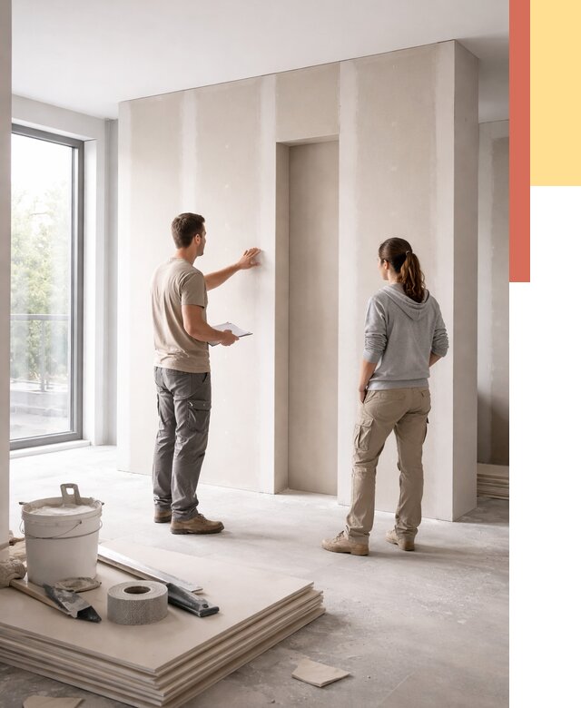 Зонирующая перегородка из гипсокартона в Кунгуре от 2872 руб. под ключ | ОТДЕЛОЧНИК-Кнг