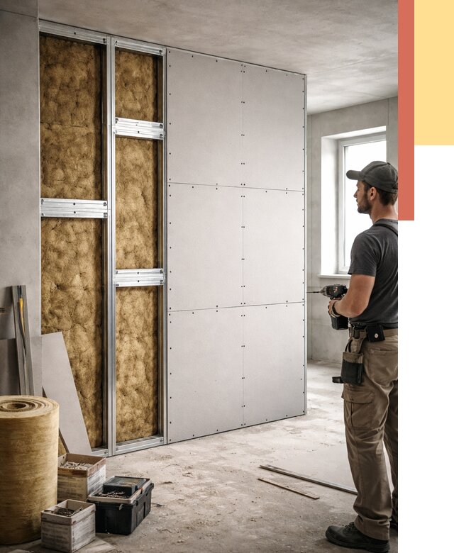 Усиленная перегородка под навеску в Кунгуре от 13128 руб. — монтаж под ключ | ОТДЕЛОЧНИК-Кнг