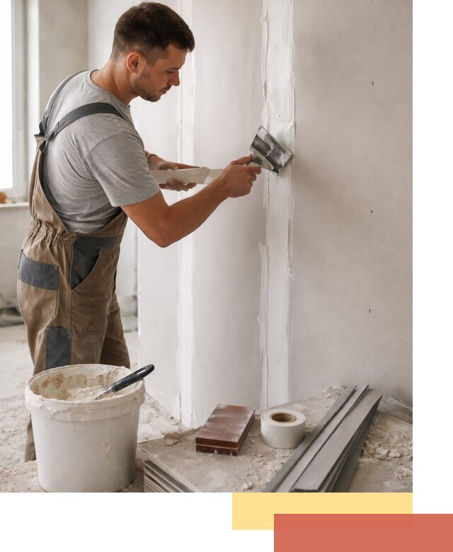 Шпаклевка перегородок из гипсокартона в Кунгуре качественно и быстро