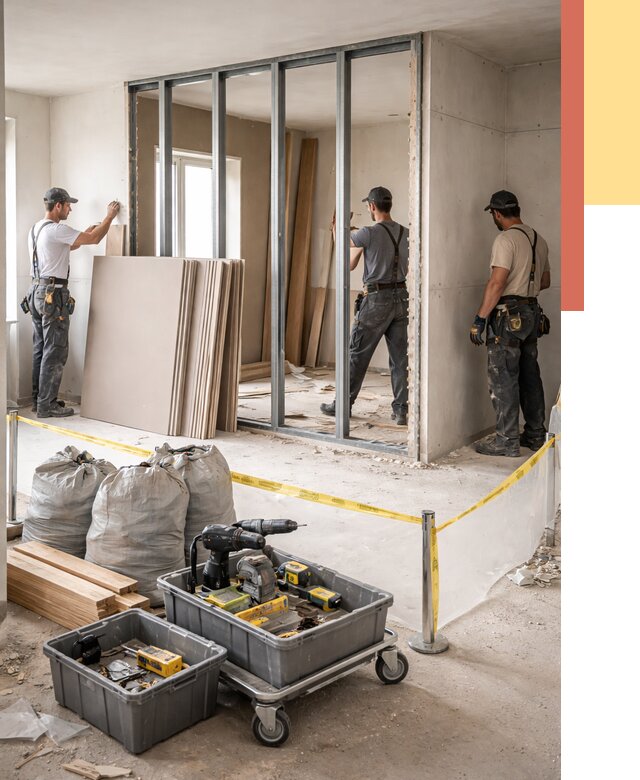 Перенос гипсокартонной перегородки в Кунгуре под ключ от 4615 руб. | Демонтаж и монтаж – ОТДЕЛОЧНИК-Кнг