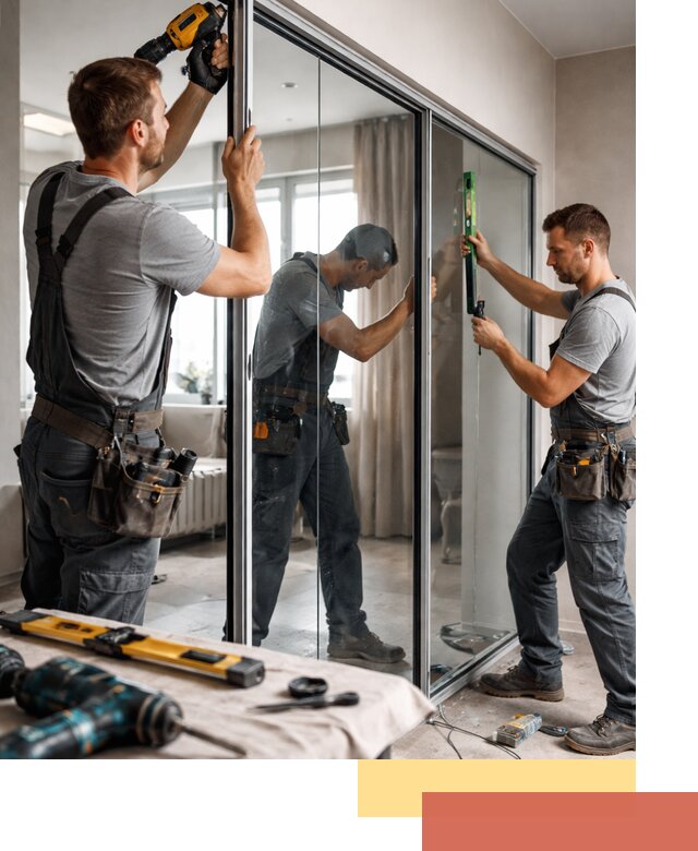 Каркасные стеклянные перегородки под ключ в Кунгуре