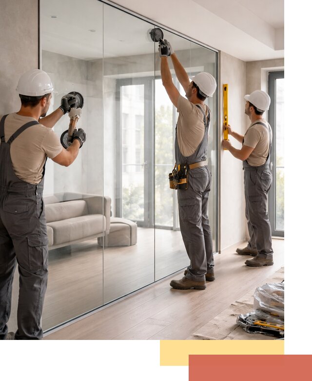 Перегородки из закаленного стекла в Кунгуре для офисов и квартир