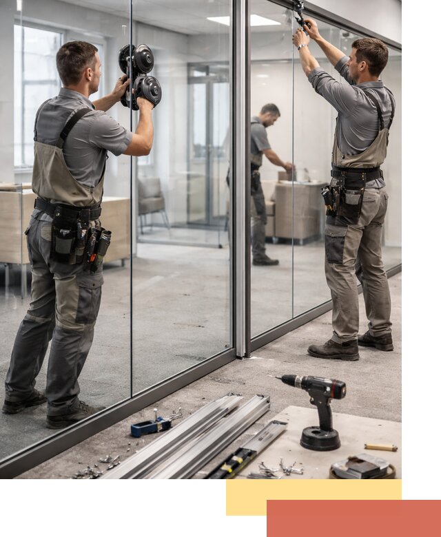 Стеклянные офисные перегородки под ключ в Кунгуре