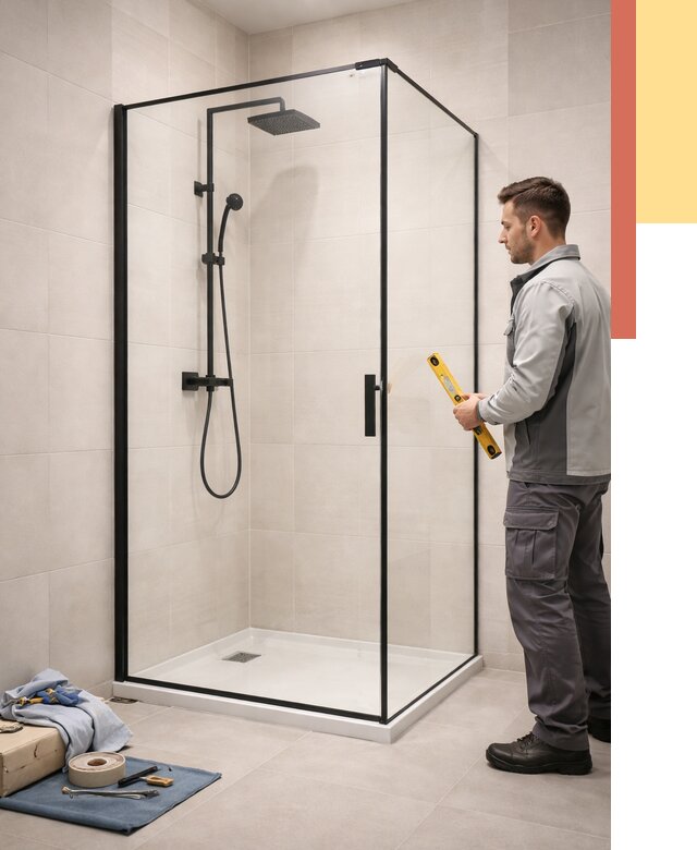 Стеклянные перегородки для душа в Кунгуре от 12820 руб. | Монтаж под ключ — ОТДЕЛОЧНИК-Кнг