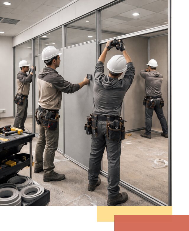 Мобильные офисные перегородки под ключ в Кунгуре