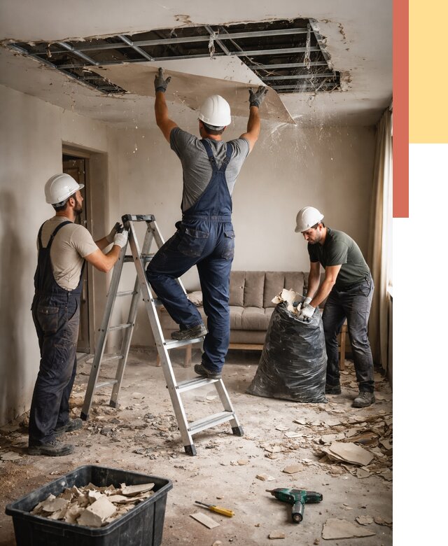 Демонтаж гипсокартонного потолка в Кунгуре от 431 руб. за м2 — ОТДЕЛОЧНИК-Кнг