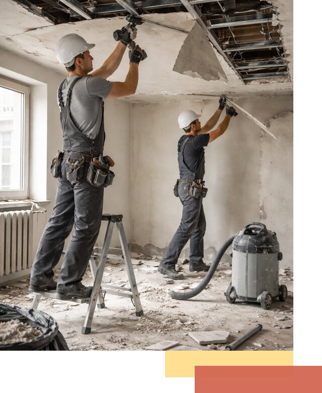 Демонтаж гипсокартонного потолка в Кунгуре быстро и аккуратно